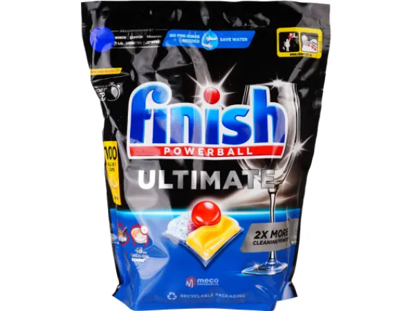 Detergent vase pentru masina de spalat Finish Ultimate Lemon All in 1 100buc
