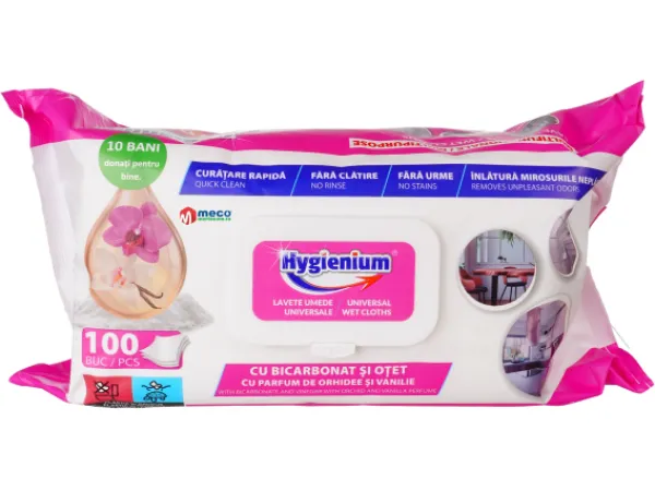 Hygienium servetele umede multisuprafete 100 bucati Orhidee si Vanilie
