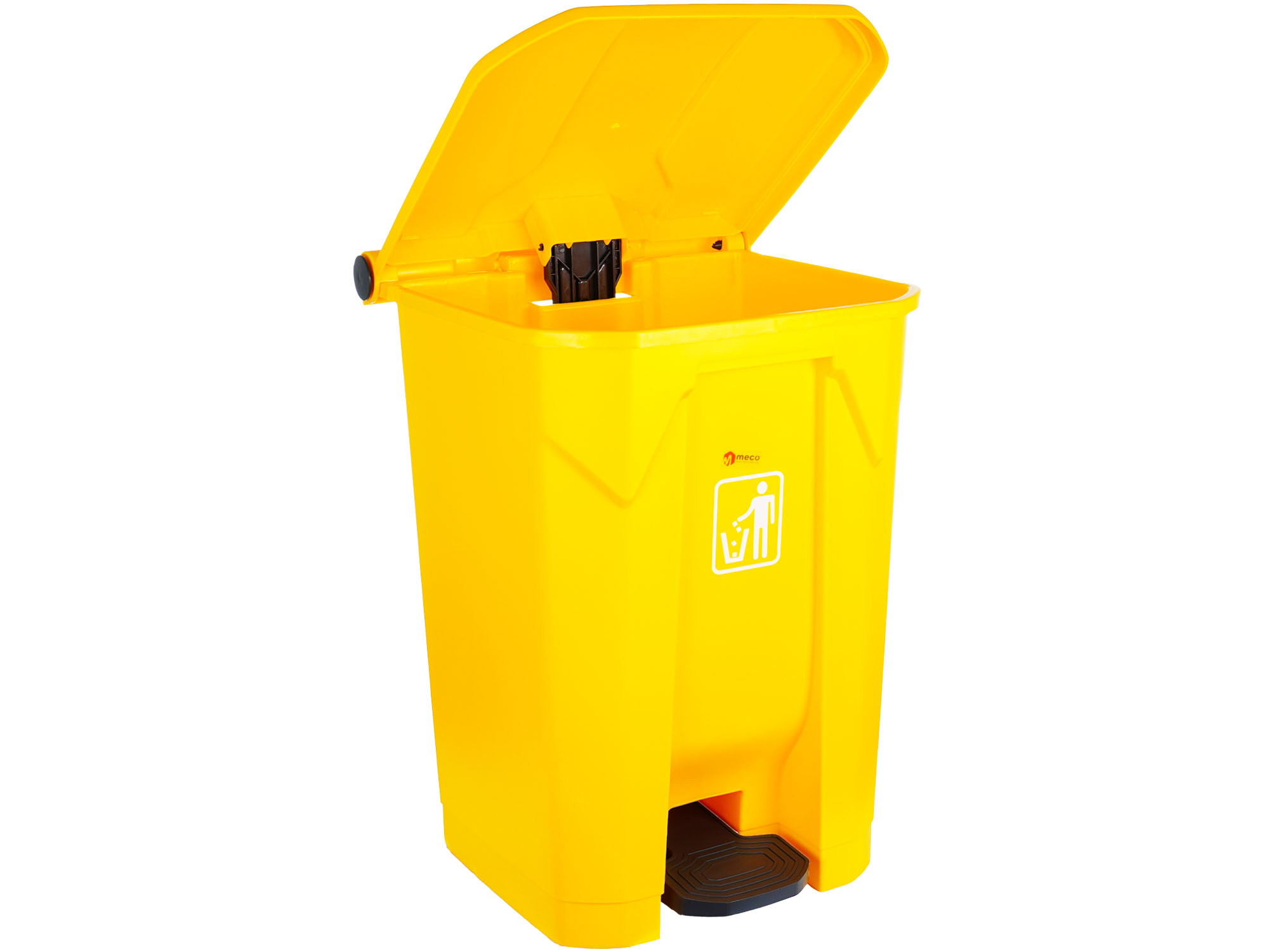 Cos gunoi colectare selectiva cu pedala Meco 45 litri Galben - imagine 2
