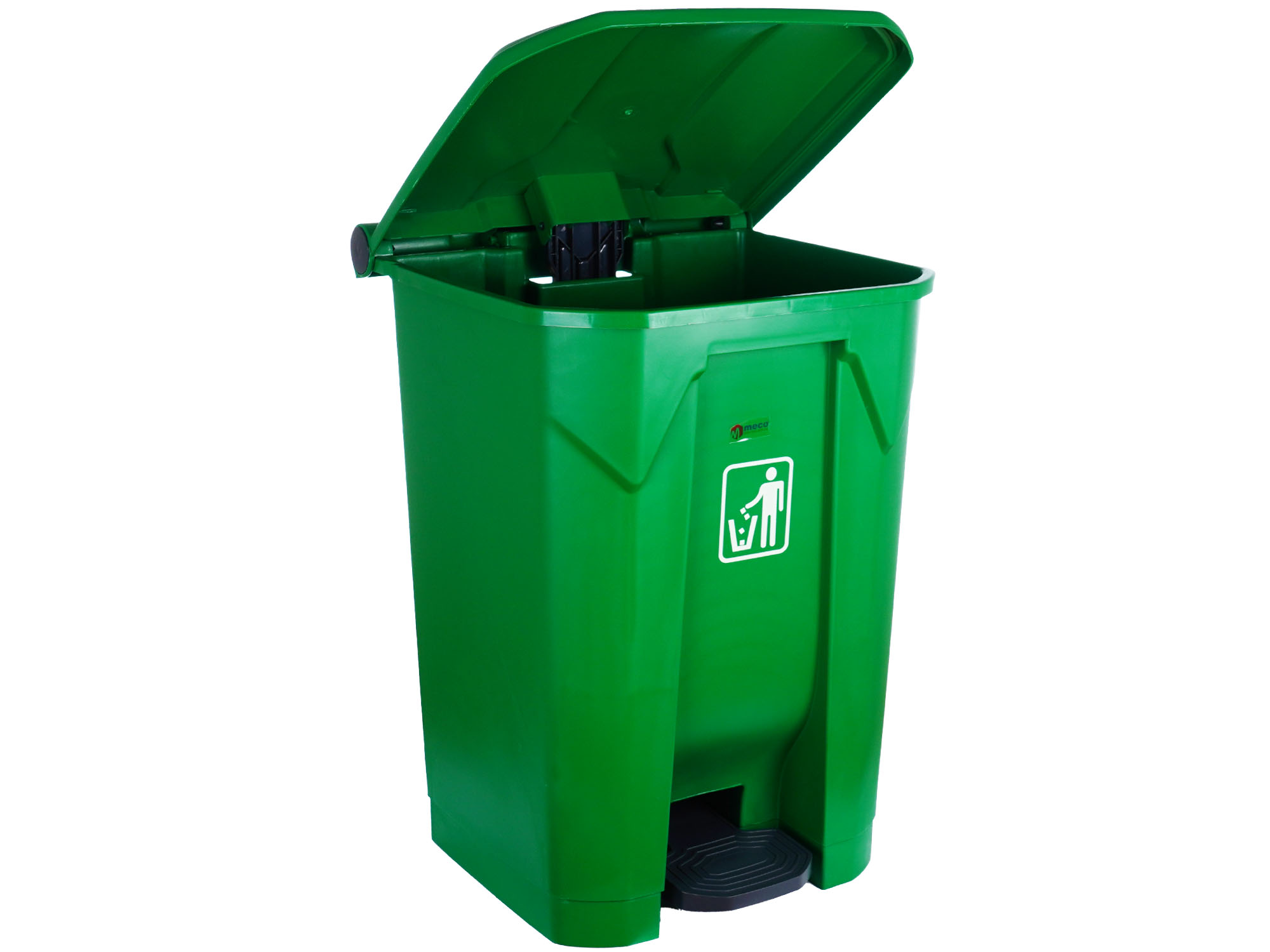 Cos gunoi colectare selectiva cu pedala Meco 45 litri Verde - imagine 2