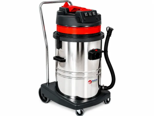 Aspirator profesional praf si lichide Meco inox 3 motoare 60 litri