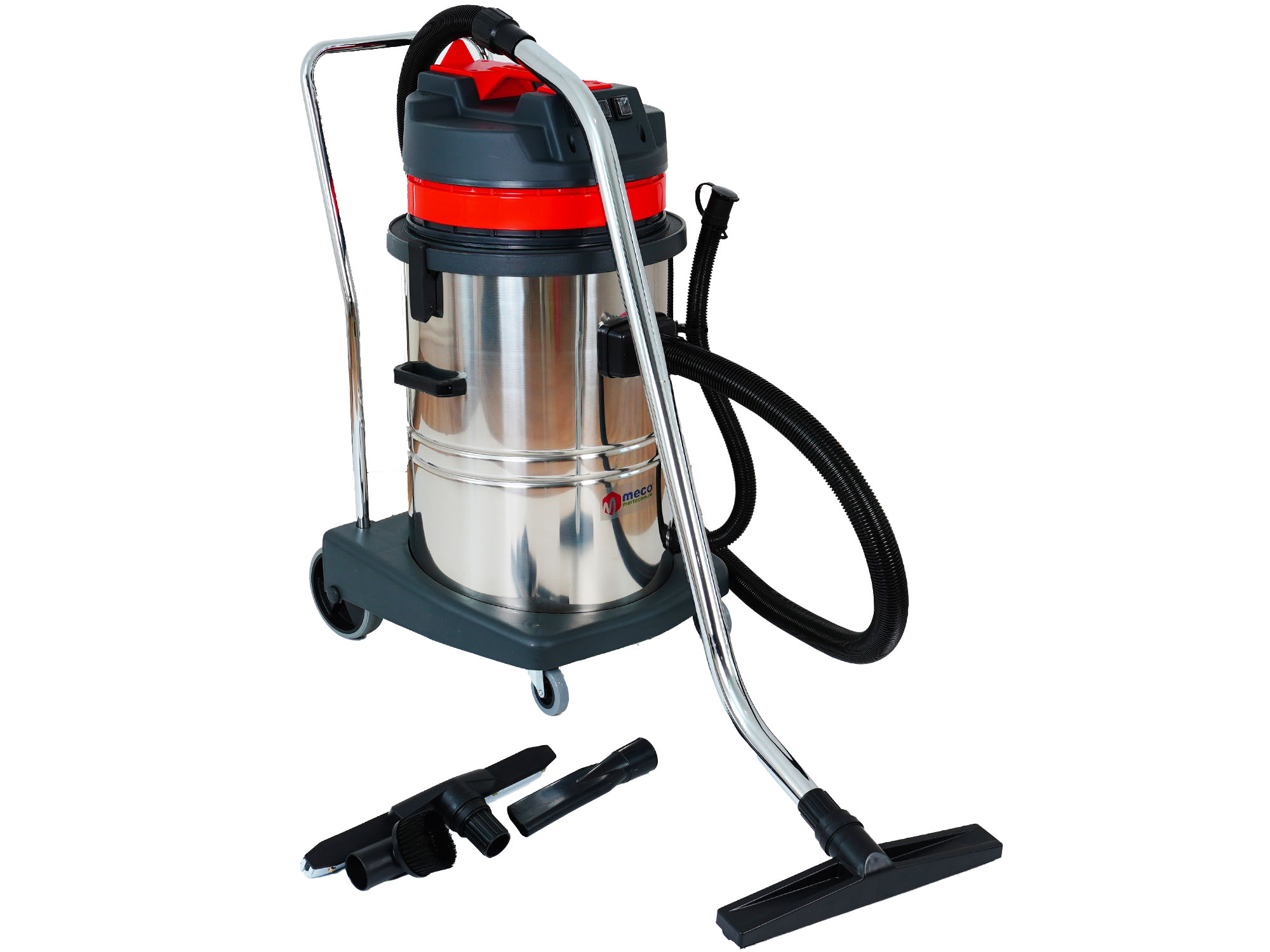 Aspirator profesional praf si lichide Meco inox 3 motoare 60 litri - imagine 2