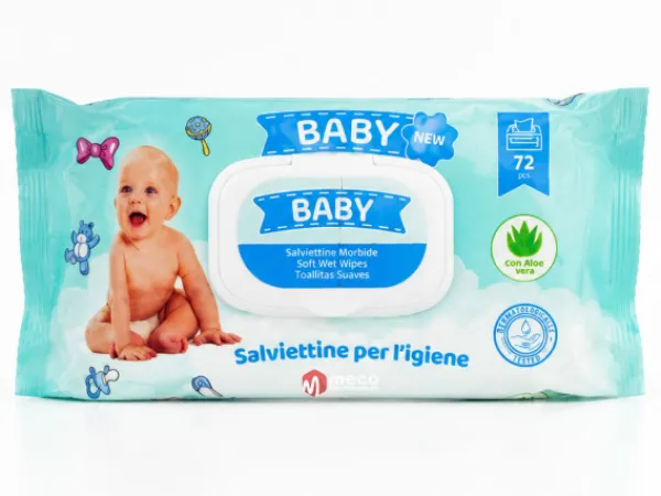 Servetele umede cu capac Salviettine 72buc Aloe Vera