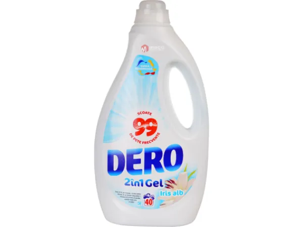 Detergent lichid rufe Dero 2 litri Iris Alb