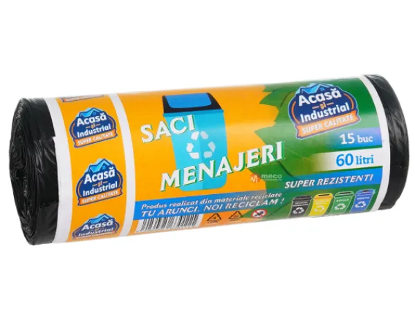 Saci menajeri 60 litri 15 bucati Acasa si Industrial