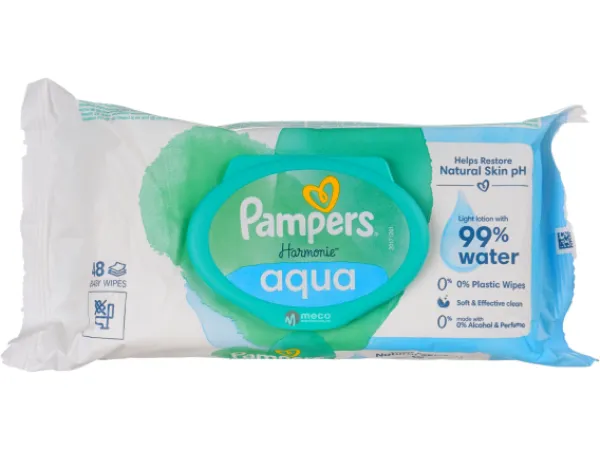 Servetele umede cu capac Pampers Harmonie Aqua 48 bucati