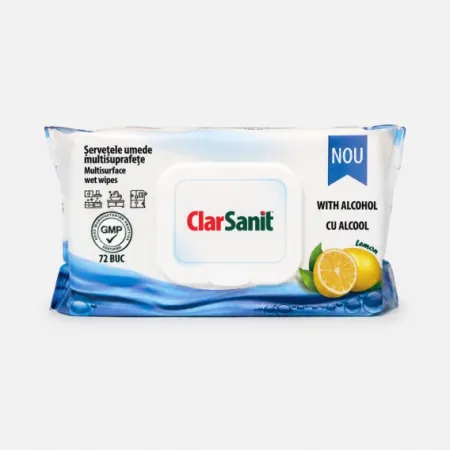 ClarSanit servetele umede multisuprafete 72 bucati Lemon