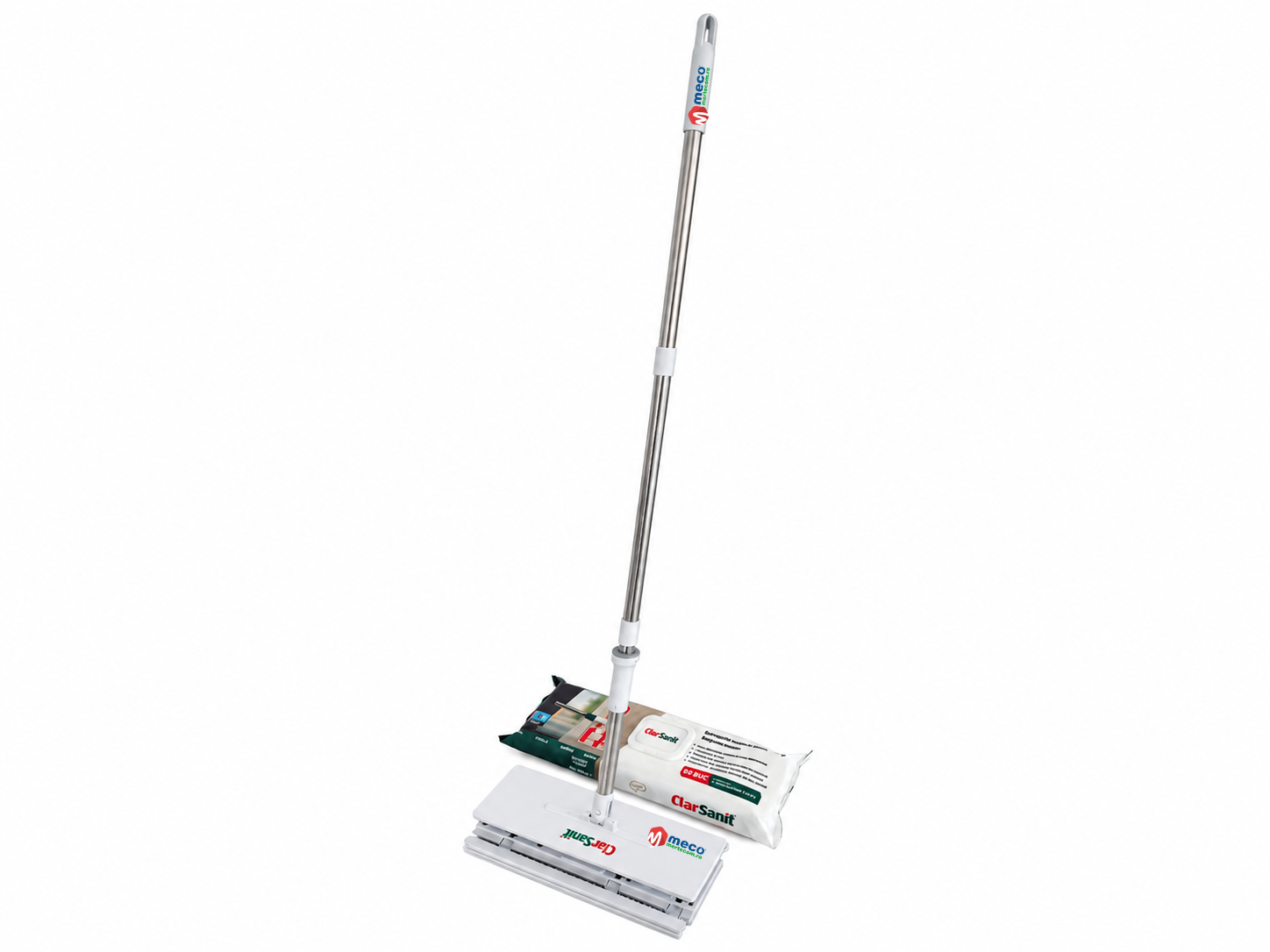 ClarSanit Set mop Multiclean 360° + servetele umede cu bicarbonat 50 bucati - imagine 2