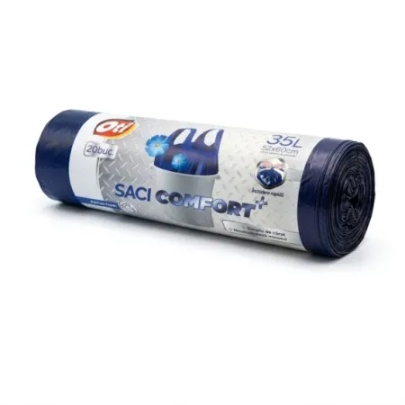 Saci menajeri Oti Comfort cu manere 35 litri 20 bucati