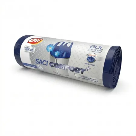 Saci menajeri Oti Comfort cu manere 60 litri 20 bucati