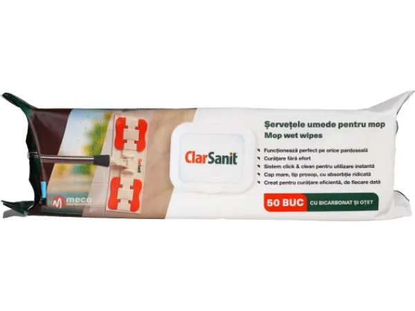 ClarSanit servetele umede pentru mop 50 bucati Lemon