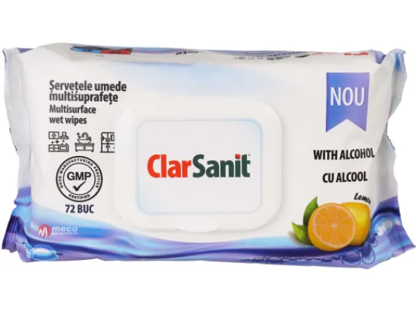 ClarSanit servetele umede multisuprafete 72 bucati Lemon