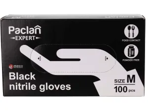 Manusi menaj negre fara talc Paclan 100buc (Medium-M)