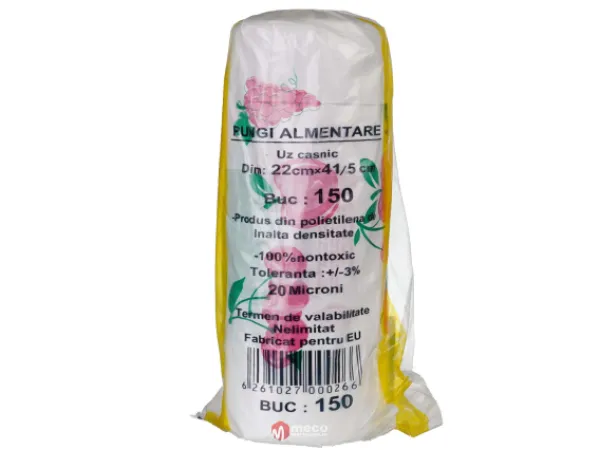 Pungi alimentare pe rola 22x41cm 150 bucati