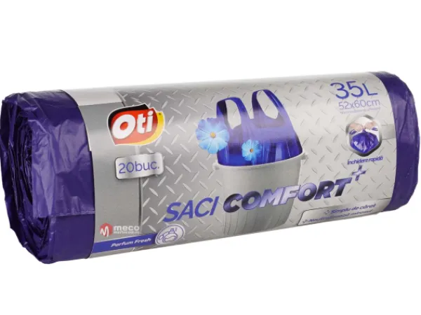 Saci menajeri Oti Comfort cu manere 35 litri 20 bucati
