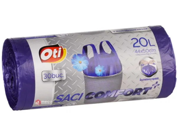 Saci menajeri Oti Comfort cu manere 20 litri 30 bucati 