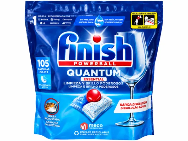 Detergent pentru masina de spalat vase Finish Quantum Essential 105 bucati