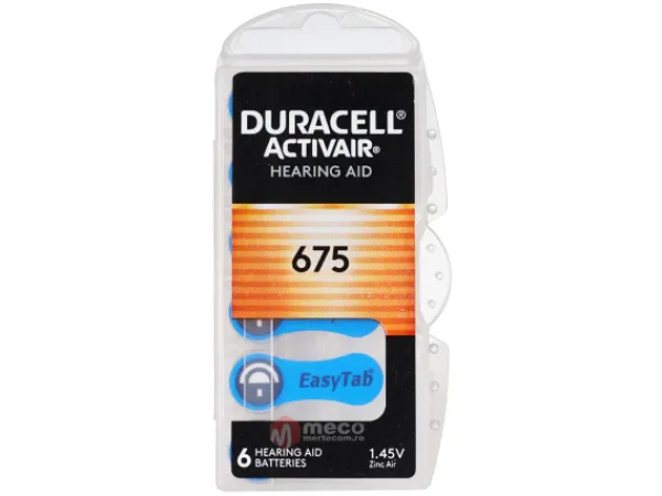 Baterii aparat auditiv Duracell 675 6bucati