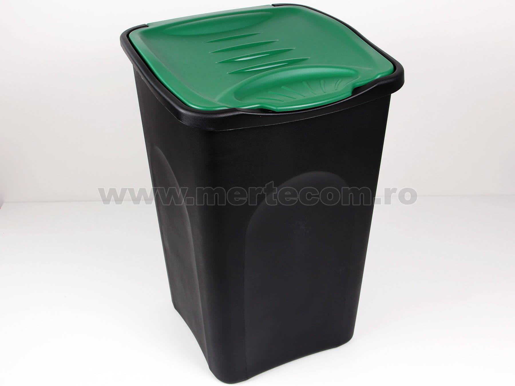 Cos gunoi colectare selectiva EcoGreen 50 litri H56cm (Alb) - imagine 3