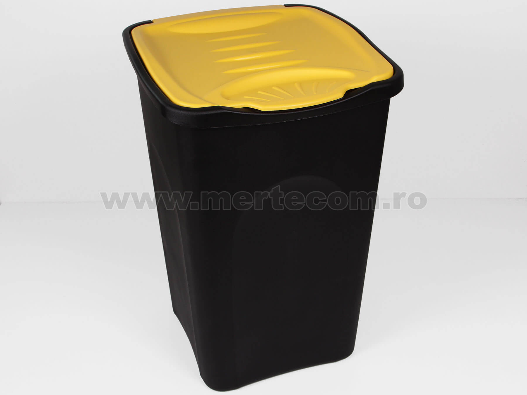 Cos gunoi colectare selectiva EcoGreen 50 litri H56cm (Alb) - imagine 4