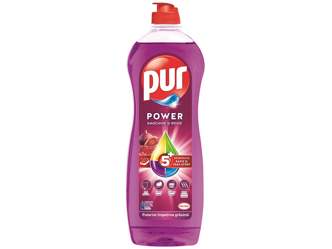 Detergent lichid pentru vase Pur 750ml (Rodie) - imagine 3