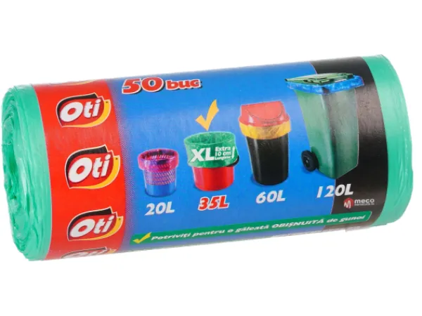 Saci menajeri Oti verzi 35 litri 50 bucati 