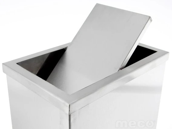 Cos gunoi inox satinat capac batant Meco 32litri 33x21 H-50cm