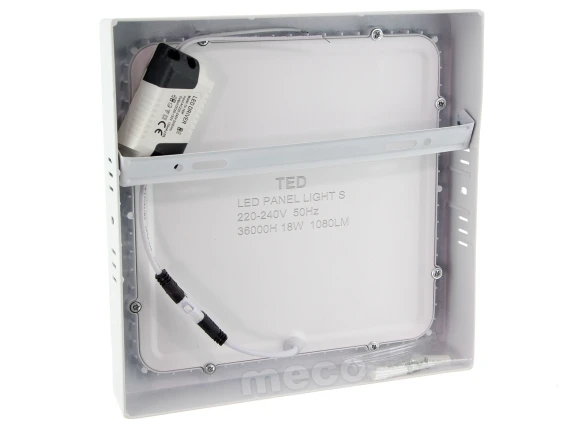 Plafoniera led patrata lumina rece 18W 6400K TED00139, dimensiuni 22x22x4 cm