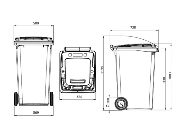 Europubela culoare albastra H-1m 240 litri
