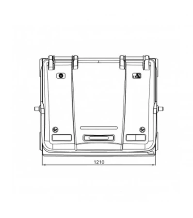 Container plastic verde colectare selectiva 1100 litri