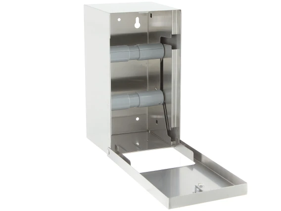 Dispenser inox hârtie igienică dublu Meco HP210