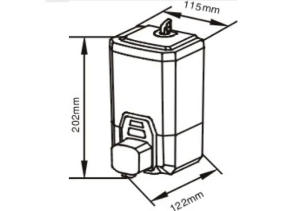 Dozator de sapun lichid plastic Meco SDW100 1000ml
