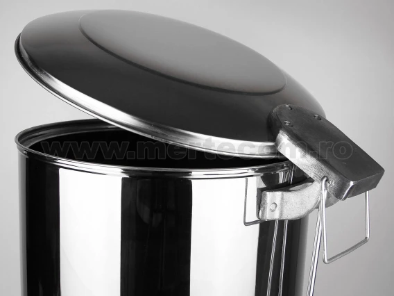 Cos gunoi industrial cu pedala si roti 70 L H-63 cm