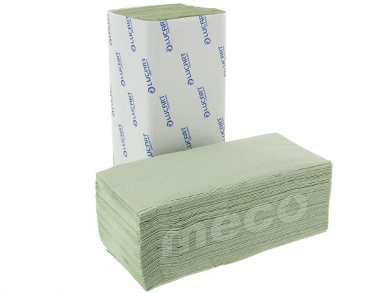 Prosop pliat in V verde Lucart 21x25cm 1strat 250bucati