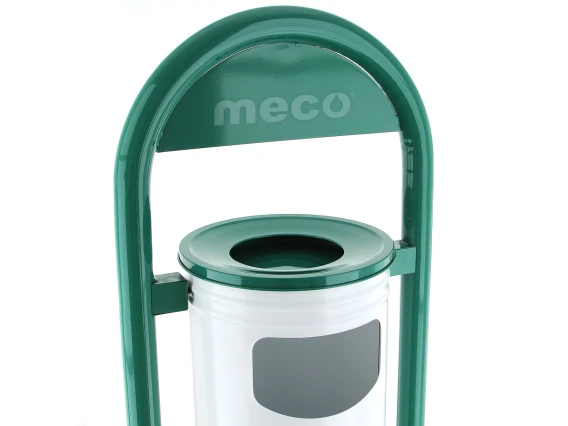 Cos scrumiera exterior vopsit electrostatic alb Meco 4picioare H-120cm