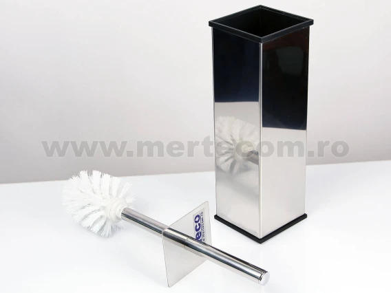 Perie WC patrata inox lucios