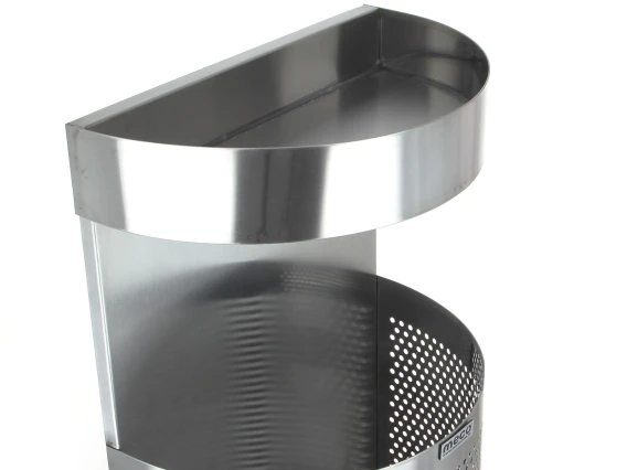 Cos gunoi scrumiera inox lucios perforat 23x38x64cm
