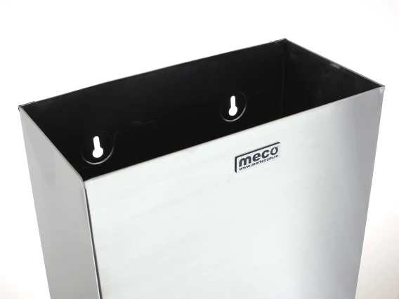 Cos gunoi inox satinat de perete Meco 25 litri H 43,5cm