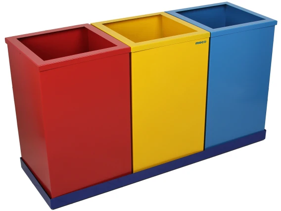 Cos colectare selectiva vopsit total Meco 3x80litri H-63cm RGA