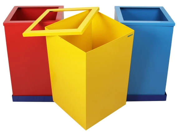 Cos colectare selectiva vopsit total Meco 3x80litri H-63cm RGA