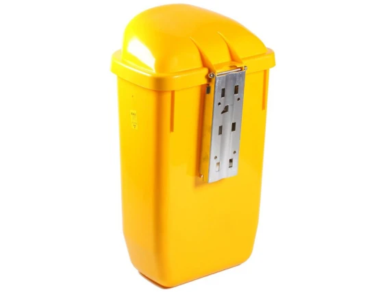 Cos gunoi stradal Meco 50 litri H-60 cm (Galben)