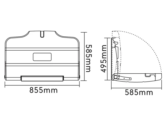 Masă înfășat bebeluși cu fixare perete Meco BT801 + 50 aleze 40x60cm