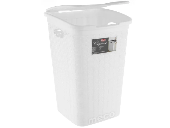 Cos baie Elegance Alb 50 litri H 55cm