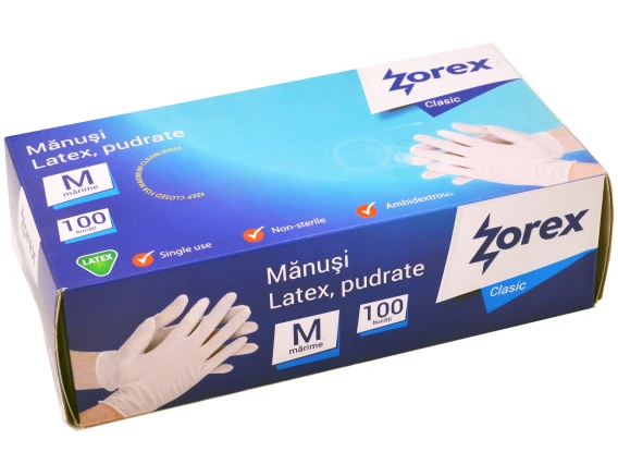 Manusi latex Zorex Clasic marime M 100buc