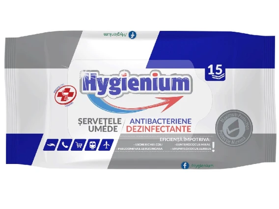 Hygienium servetele umede antibacteriene 15 buc