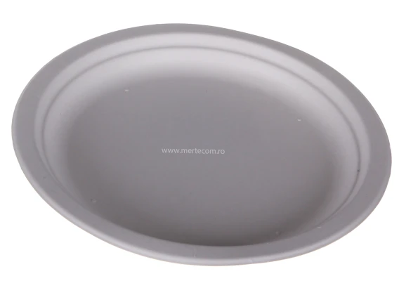 Farfurii plate din fibra de trestie zahar 22cm 50buc