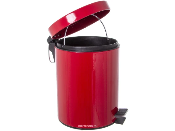 Cos gunoi inox rosu 5 litri Meco